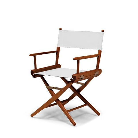 Telescope Casual World Famous Dining Height Director Chair With Walnut Stain Finish and Walnut Stain Fabric