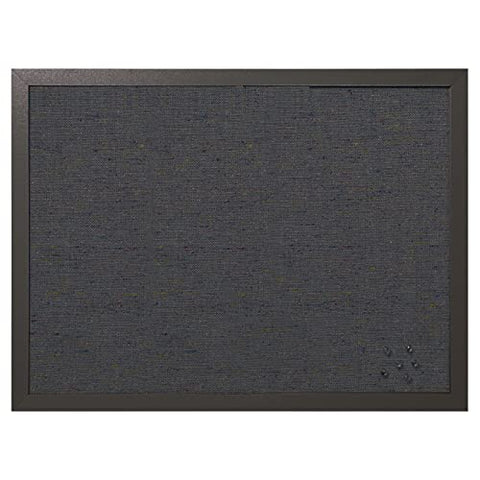 MasterVision Black Fabric Bulletin Board 18 Inches x 24 Inches Black MDF Frame