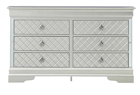 Verona 6-Drawer Champagne Dresser (33 in. X 59 in. X 16 in.)