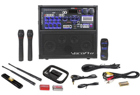 HERO-REC-4 120W 4 Channel Multi-Format Portable P.A. System with Digital Recorder/VHF Wireless Mics