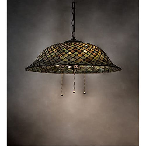 20Inch Wide Tiffany Fishscale Pendant