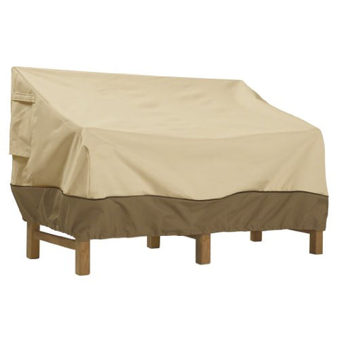 Classic Accessories Veranda Water-Resistant Patio Sofa/Loveseat/Bench Cover, 58 x 32.5 x 31 Inch, Patio Furniture Covers