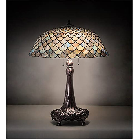 31Inch High Tiffany Fishscale Table Lamp