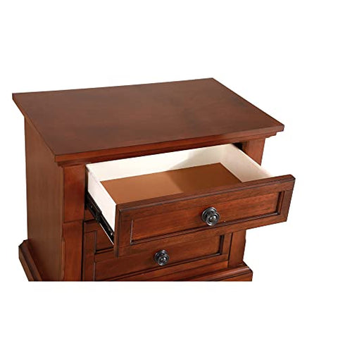 Meade 2-Drawer Cherry Nightstand (28 in. H x 18.5 in. W x 26 in. D)