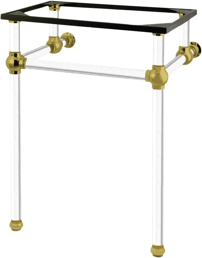 Fauceture VAH282033SB Console Basin Holder with Acrylic Pedestal, Brushed Brass