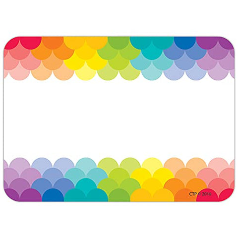 CTP Painted Palette Rainbow Scallops Labels/Name Tags, Set of 36, 3.5Ã¢â‚¬Â x 2.5Ã¢â‚¬Â Each (Creative Teaching Press 4821)