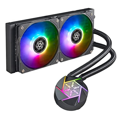 AIO CPU liquid cooling/ARGB/Dual 12015mm PWM fan/pump in radiator/Universal Intel & AMD socket solution