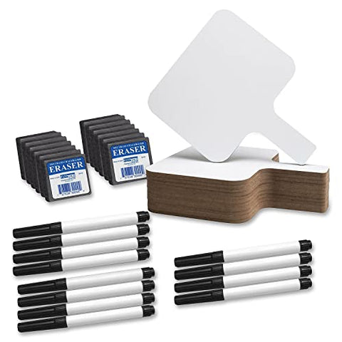 Flipside 10041 Dry Erase Answer Paddle Pen/Eraser Set 12/PK WE