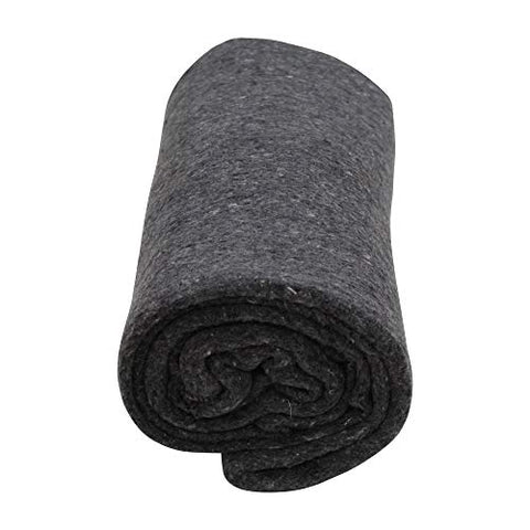Kemp USA 7.5&#39; Solid Gray Multi-Purpose First Aid Wool and Synthetic Fiber Blanket