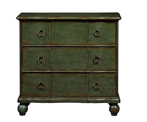 Teal Green Distressed 3 Drawer Chest