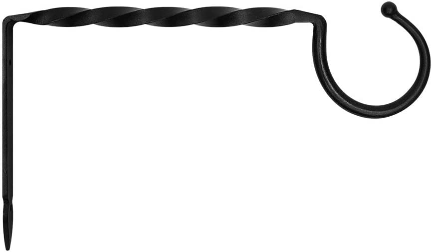 Achla Designs B-26 Jumbo, 18-inch Wrought Iron Wall Bracket Hook, Large, Black