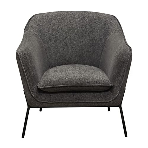 Status Accent Chair in Grey Fabric with Metal Leg by Diamond Sofa