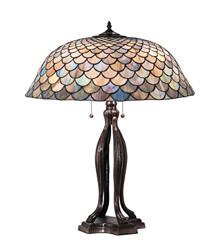 30 inches High Tiffany Fishscale Table Lamp