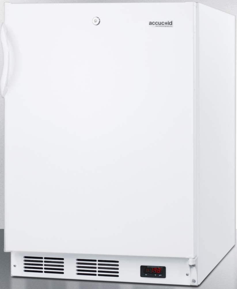 Summit Appliance VT65MLBIADA ADA Compliant Built-in Undercounter Medical All-Freezer Capable of -25Ã‚ÂºC Operation with Front Lock, Manual Defrost, Digital Thermostat and White Cabinet