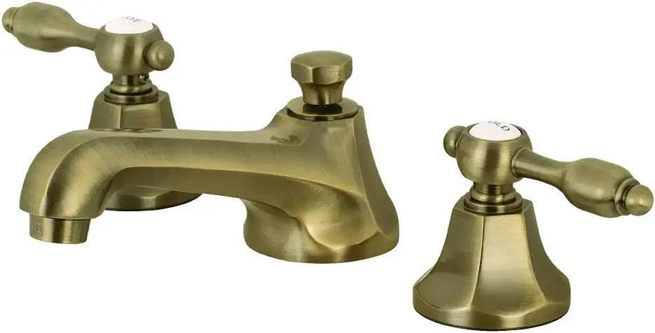 Kingston Brass KS4463TAL Tudor 8&#34; Widespread Bathroom Faucet, Antique Brass