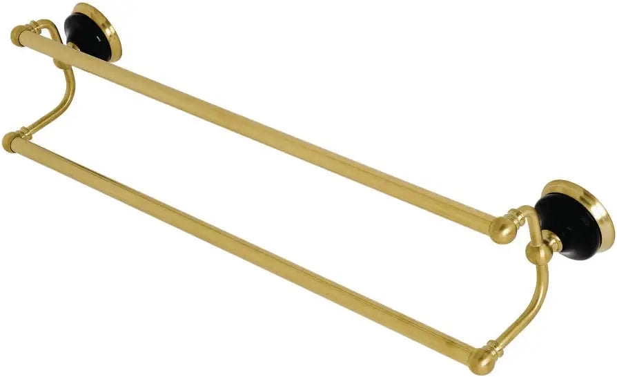 Kingston Brass BA9113BB Water Onyx Dual Towel Bar, Brushed Brass