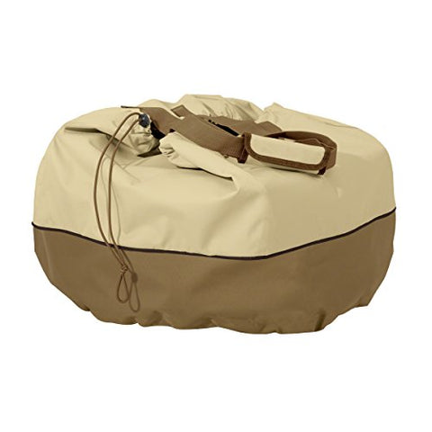Classic Accessories Veranda Water-Resistant 22 Inch Round Table Top Grill Cover &amp; Carry Bag