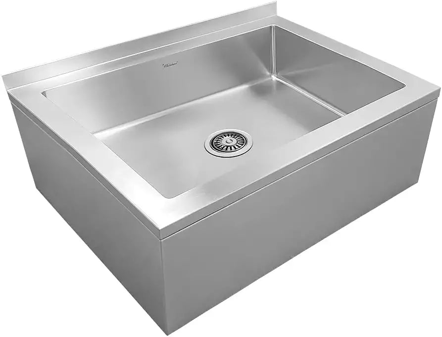 Whitehaus WHMS1620 Noah&#39;s Collection Kitchen/Utility Sink, Brushed Stainless Steel