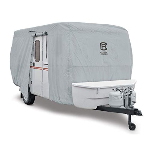 Classic Accessories Over Drive PermaPRO Molded Fiberglass Travel Trailer Cover, Fits up to 10&#39;1&#34; - 13&#39; RVs