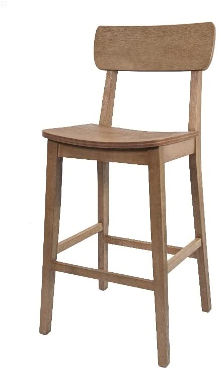 Boraam Torino Bar Height Stool, 29-Inch, 1-Pack, Barnwood Wire-Brush