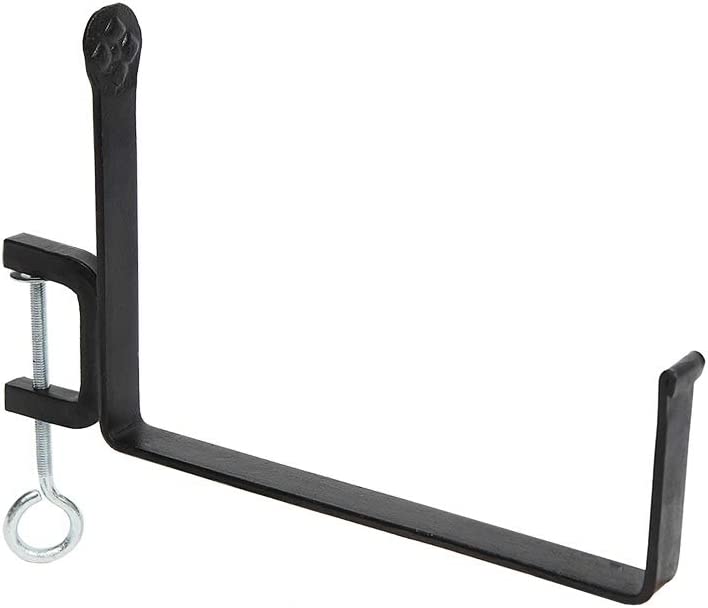 Achla Designs SFB-03C, 10 inch Railing clamp Window Flower Box Brackets, Black