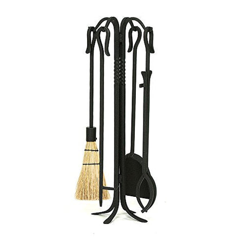 Minuteman International Shepherd&#39;s Hook III, 38-in 5-Piece Fireplace Tool Set