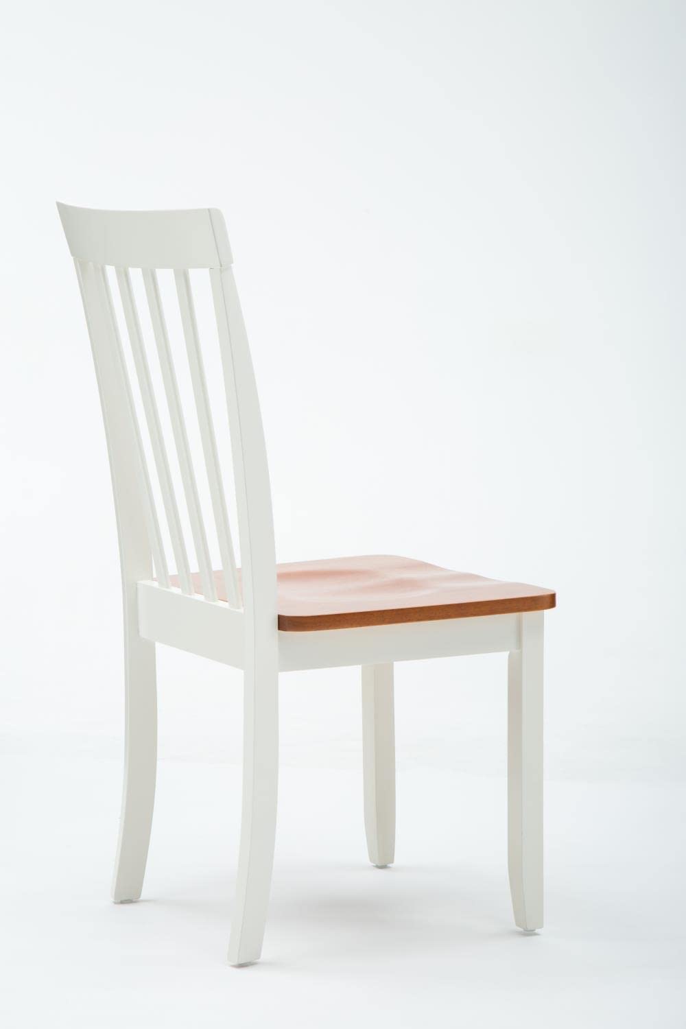 Boraam Bloomington Dining Chair, White/Honey Oak, Set of 2