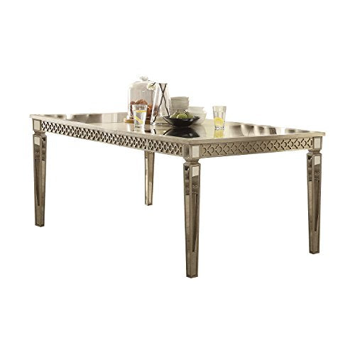 ACME Kacela Dining Table - 72155 - Mirror & Champagne