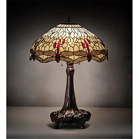 31Inch High Tiffany Hanginghead Dragonfly Table Lamp