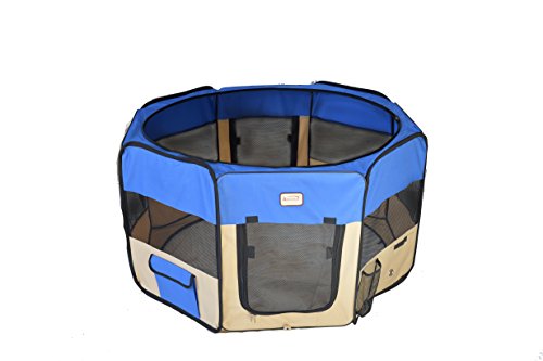 Armarkat PP001B Blue and Beige Portable Playpen