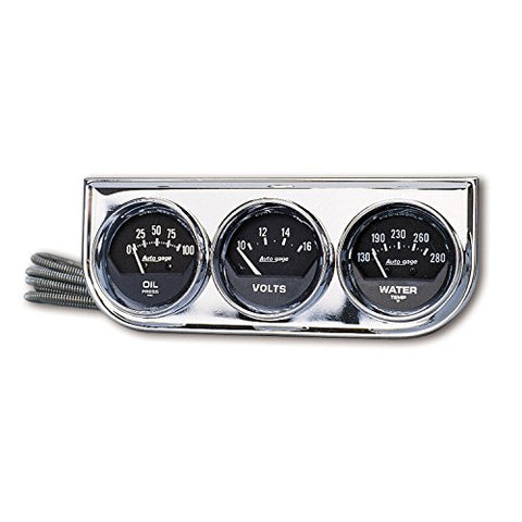 2 foot 3-GAUGE CONSOLE CHR MEC