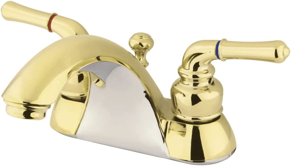 Kingston Brass KB2621 Naples 4-Inch Centerset Lavatory Faucet, Polished Chrome