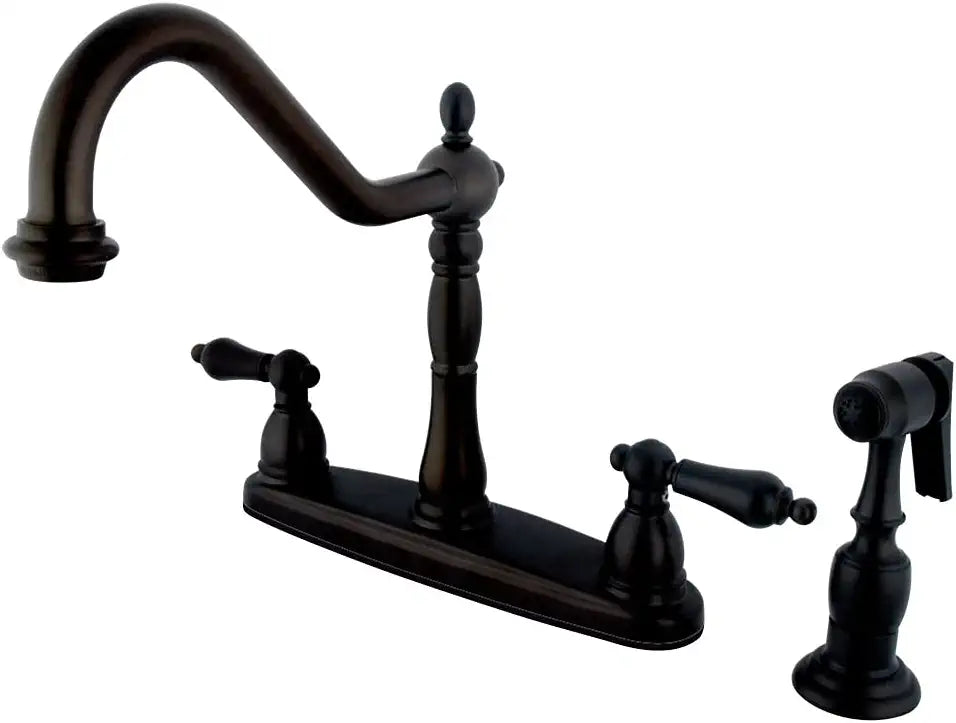 Kingston Brass KB1755ALBS Heritage 8-Inch Centerset Kitchen Faucet, Oil Rubbed Bronze