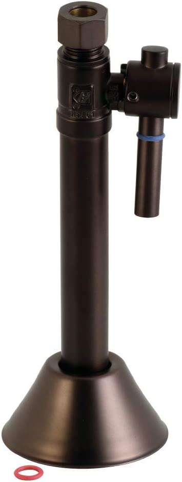 Kingston Brass CC83255DL Vintage 1/2-Inch Sweat x 3/8-Inch O.D. Comp Straight Shut-Off Valve with 5-Inch Extension, Oil Rubbed Bronze