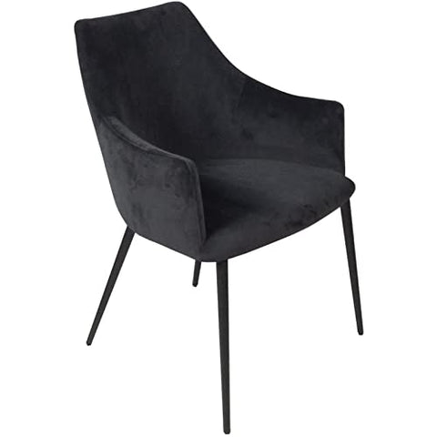 Ouuuhlala Your Choice Harmony Charcoal Gray Upholstery Dining Chair with Conic Legs