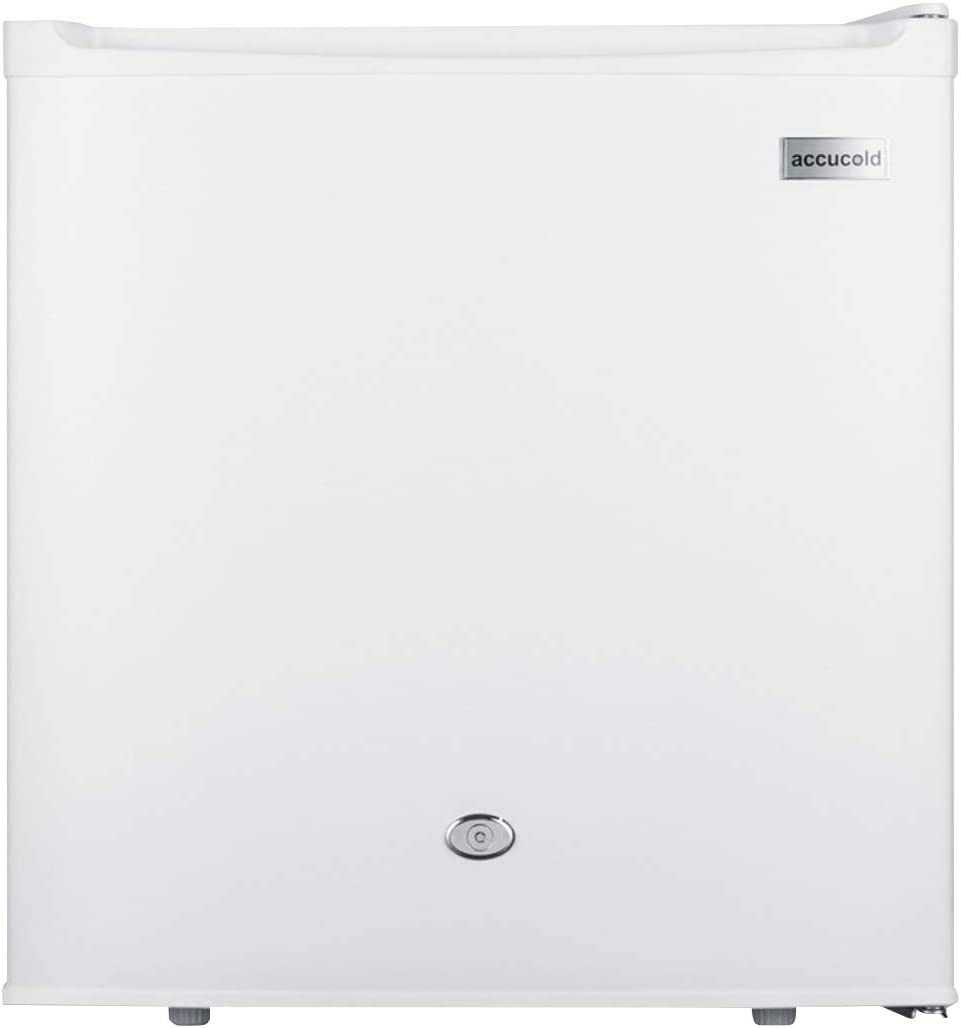 Summit Appliance FFAR23L Accucold 19" Wide Compact All-Refrigerator; Automatic Defrost; Factory-installed Lock; Internal Fan Cooling; 1.7 cu.ft Capacity; LED Lighting; Adjustable Thermostat; White