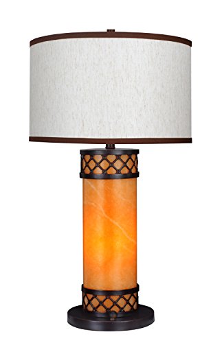 100W Valencia metal/topiaz glass table lamp w/7W night light