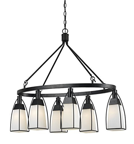60W X 6 Channing Chandelier - Black