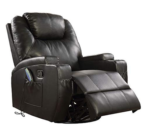 Acme Furniture Recliner with Massage, Black PU
