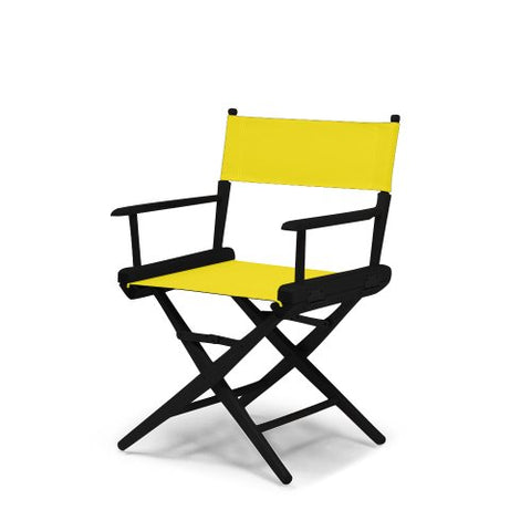 Telescope Casual World Famous Dining Height Director Chair With Black Finish and Canary Fabric