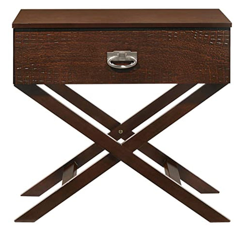 Xavier 1-Drawer Cappuccino Nightstand (25 in. H x 16 in. W x 27 in. D)