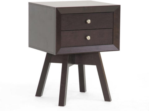 Baxton Studio Warwick Modern Accent Table and Nightstand, Brown