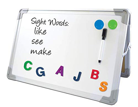 Large Desktop Easel Set w/Dry Erase Pen, 2 Magnets