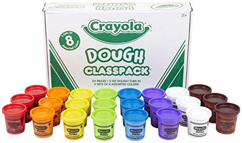 CLASSPACK DOUGH 24 3OZ TUBS ASSTD COLORS