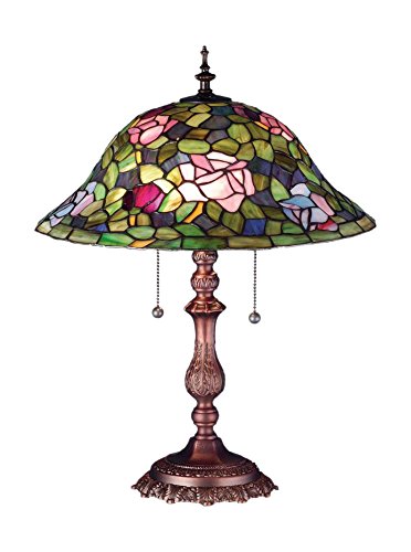 22Inch High Tiffany Rosebush Table Lamp