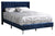 Bergen Navy Blue King Tufted Panel Bed