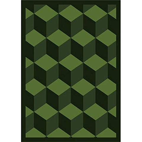 Joy Carpets Kaleidoscope Highrise Whimsical Area Rugs, 64-Inch by 92-Inch by 0.36-Inch, Emerald