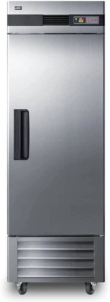 Summit Appliance SCFF237 Commercial 23 cu.ft. Reach-in All-Freezer in Complete Stainless Steel with Right Hand Door, Self-Closing Door, Microprocessor Control Panel, Open Door Alarm and Lock