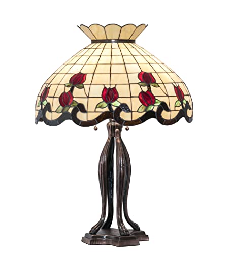 32 inches High Roseborder Table Lamp