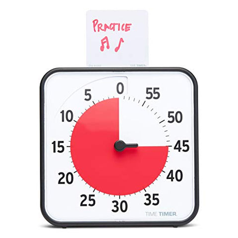 TIME TIMER 12 inch Visual Timer 60 Minute Kids Desk Countdown Clock with Dry Erase Activity Card, Also Magnetic for Kids Classroom, Homeschooling Study Tool, Task Reminder, Home and Kitchen Timer